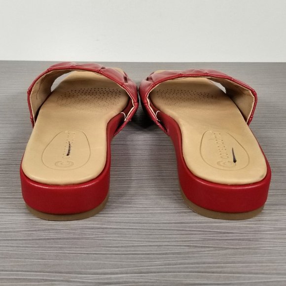 Corso Como Harisya Slide Sandal, Red Leather, Womens Size 7 M / 37.5 - Picture 5 of 11